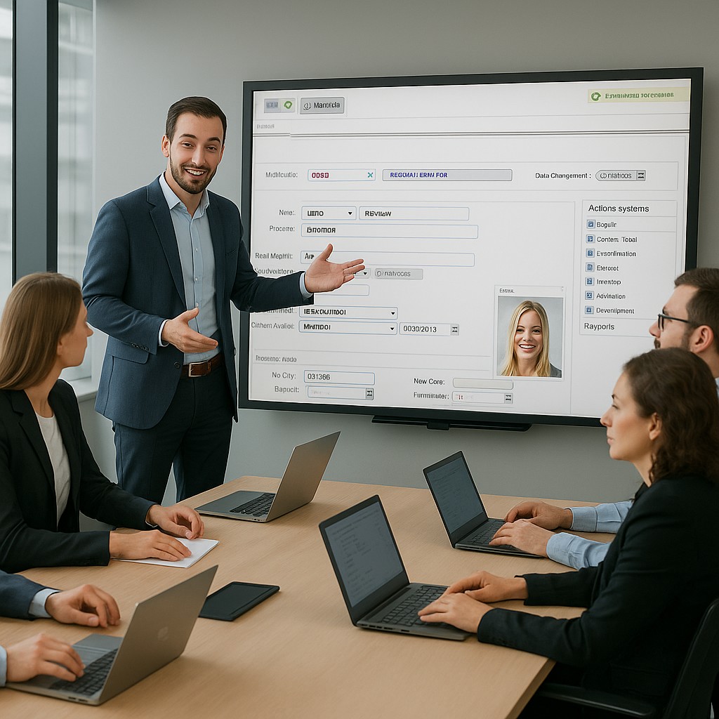 Consultant CyberIT formant une &eacute;quipe RH sur Agirh