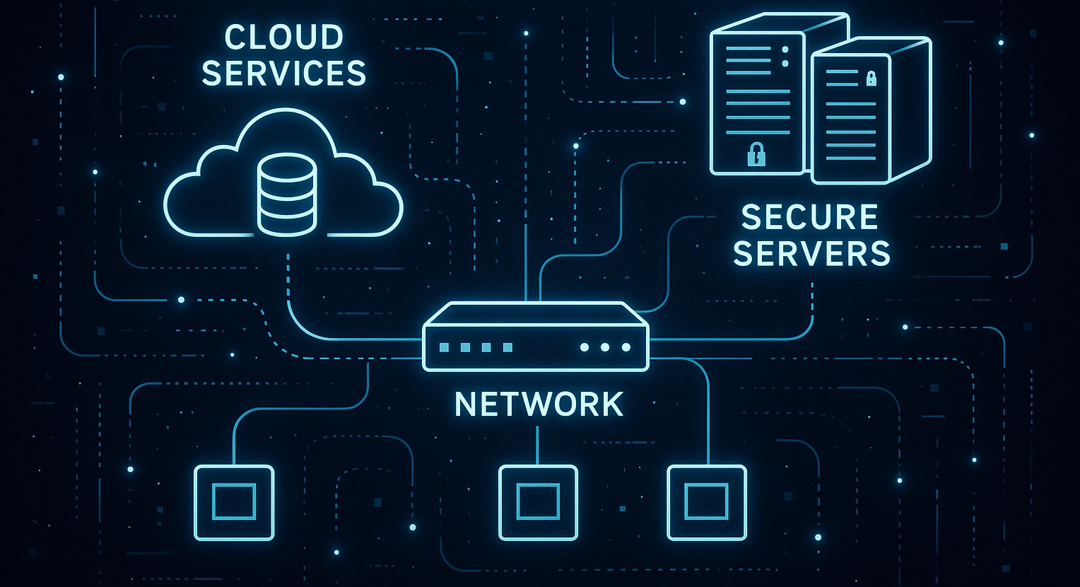 Sch&eacute;ma d'une infrastructure IT infog&eacute;r&eacute;e
