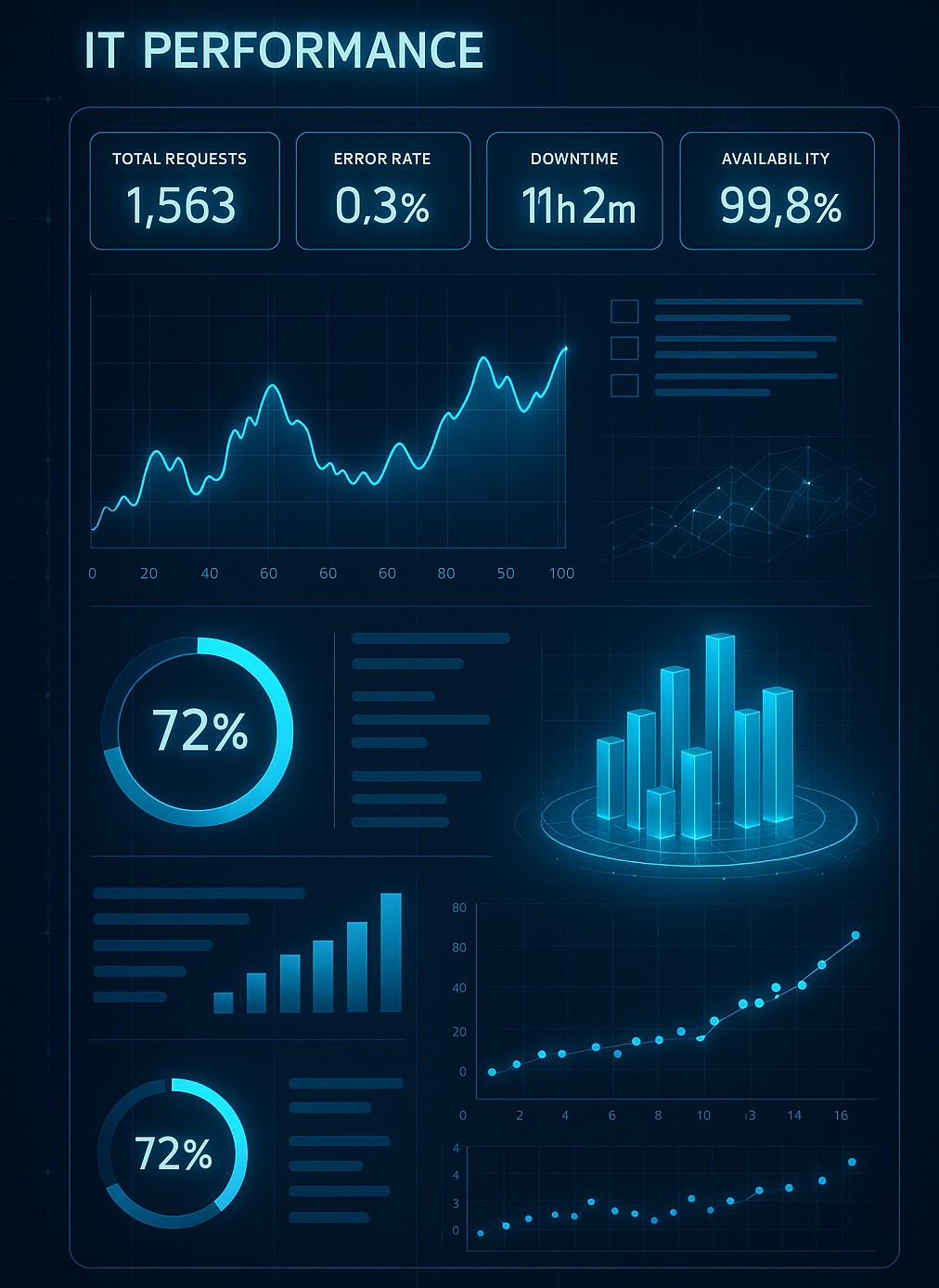 Graphiques et rapports de performance IT
