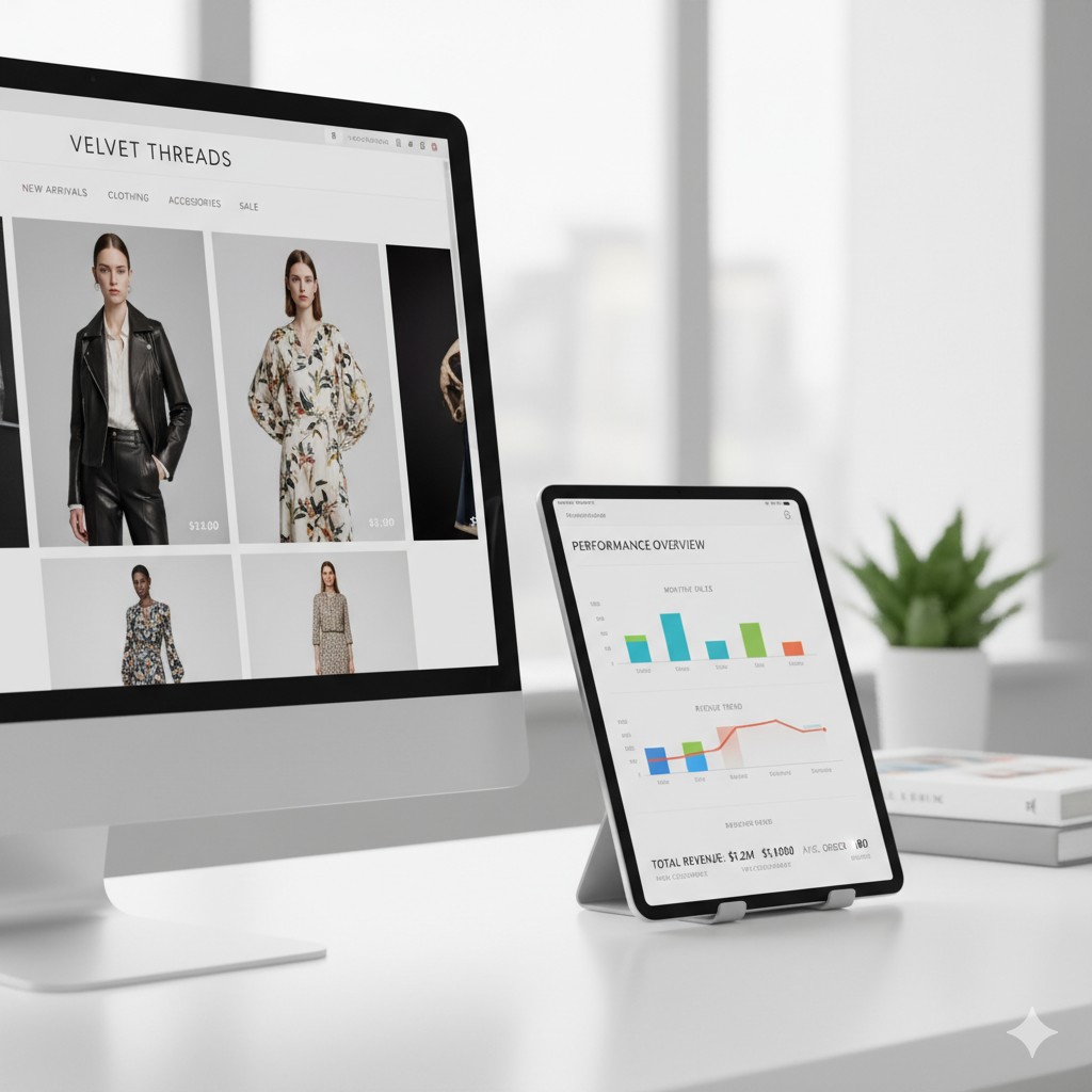 Exemple d'un site e-commerce et d'une application web